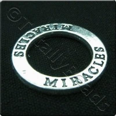 Tibetan Silver Message Ring - Miracles