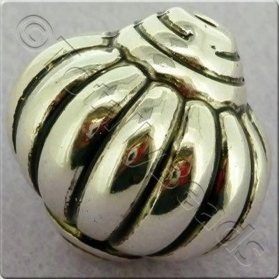 Acrylic Antique Silver Bead - Lantern 27mm