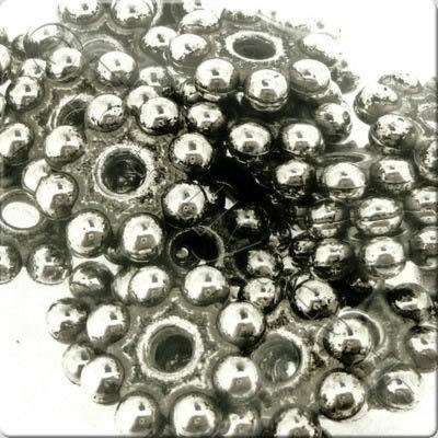 Metalised Acrylic Bead Spacer Flower 12mm - Antique Silver 85pcs