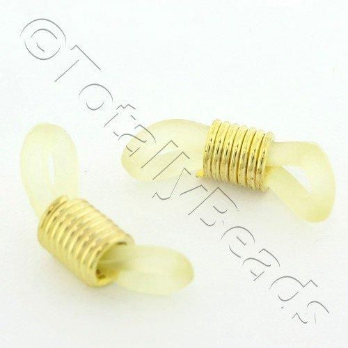 Eye Glasses Cord Strap Holder - Gold/White 10pcs