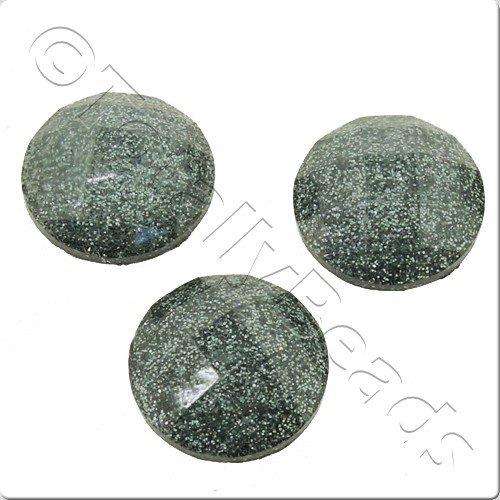 Resin Cabochon 10mm - Facet Sparkle Grey 10pcs