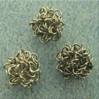 Coil Wire Bead - Round 10mm - Black 6pcs