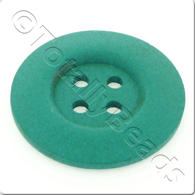 Wooden Button 50mm - Turquoise
