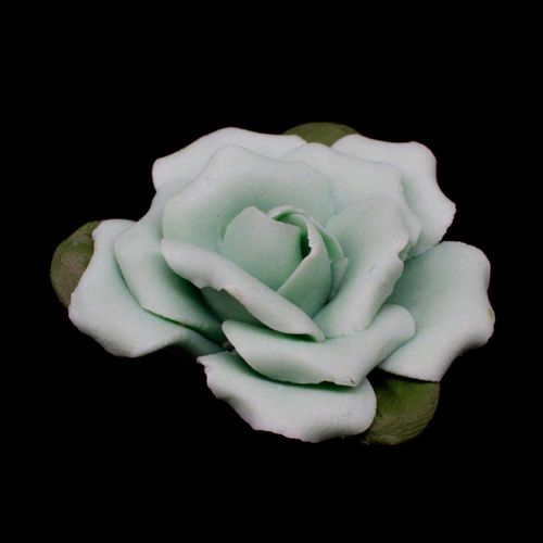 Fimo Flower Bead 33mm   Green 2pcs for jewellery making