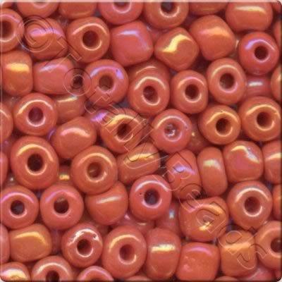 Seed Beads Opaque Rainbow  Orange - Size 8 100g