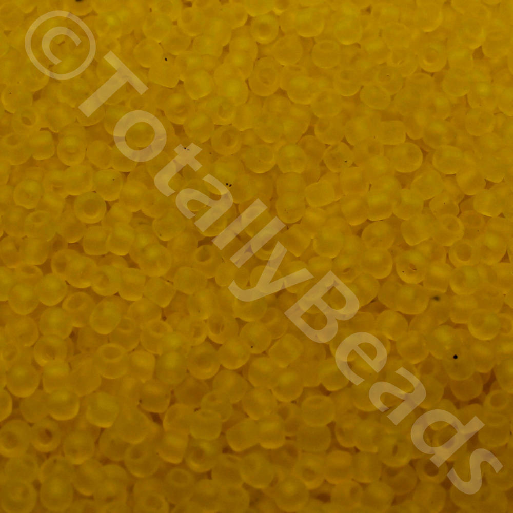 Toho Size 11 Seed Beads 10g - Trans Frost Lemon