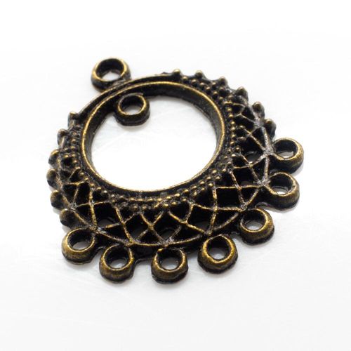 Antique Bronze Metal Connector 7/1 Ring 25mm 6pcs for jewellery making