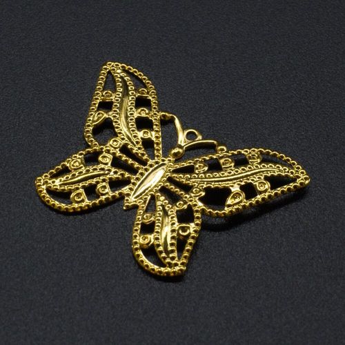 Iron Gold Filigree Butterfly 31mm 10pcs for jewellery making