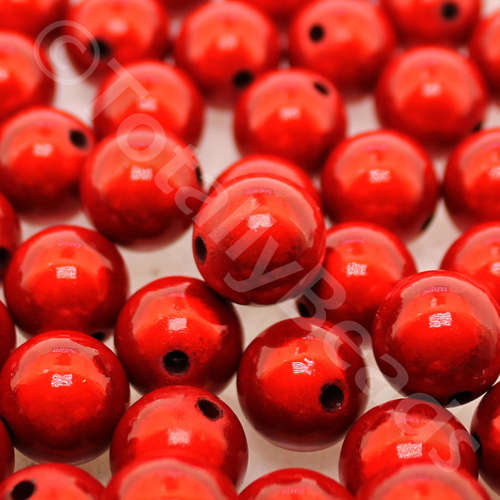 14mm Miracle acrylic round beads 14mm round red 16pcs — pack of 16, reflective 3D-effect beads ideal for jewelry making, crafts, and deco…