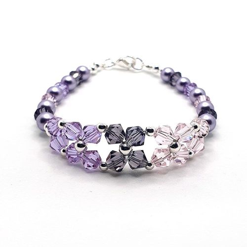 Bryony Bicone Bracelet Makes 5 burnt orchid bracelet making kit — DIY set with beads and instructions for creating handmade jewelry