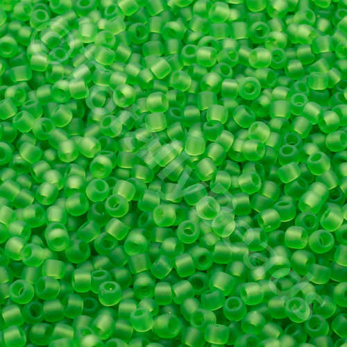 Toho Size 11 Seed Beads 10g - Transparent Frosted Peridot