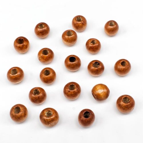 Wooden Bead   Round 8mm Cherry Brown 50pcs for jewellery making