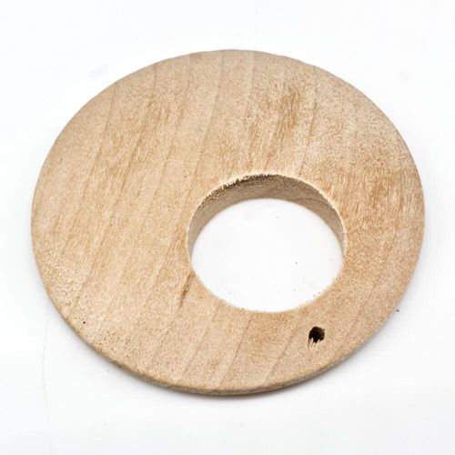 Wooden Bead   Disc with hole 50mm Natural 2pcs for jewellery making
