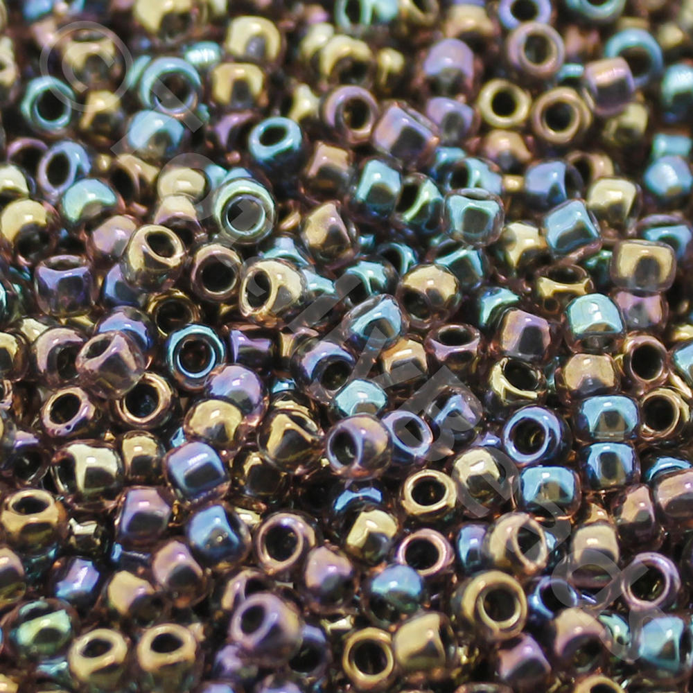 Toho Size 8 Seed Beads 10g -  Inside Colour Lt Amy Jet