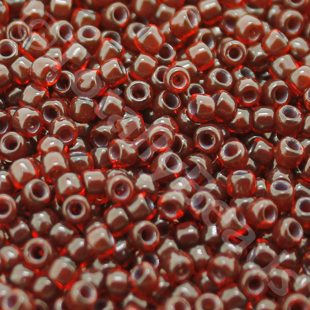 Toho Size 8 Seed Beads 10g -  Inside Trans Ruby Red