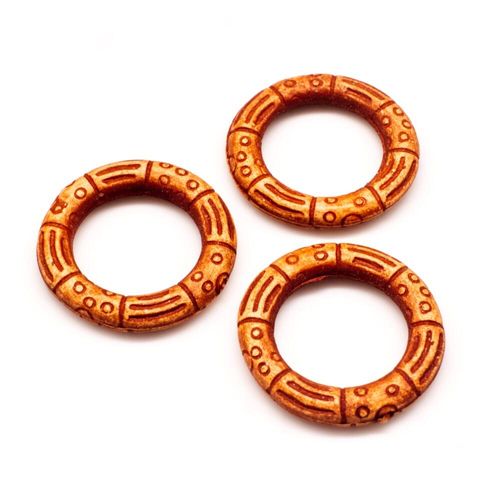 Acrylic Imatation Bone Ring 22mm 10pcs   Cream for jewellery making