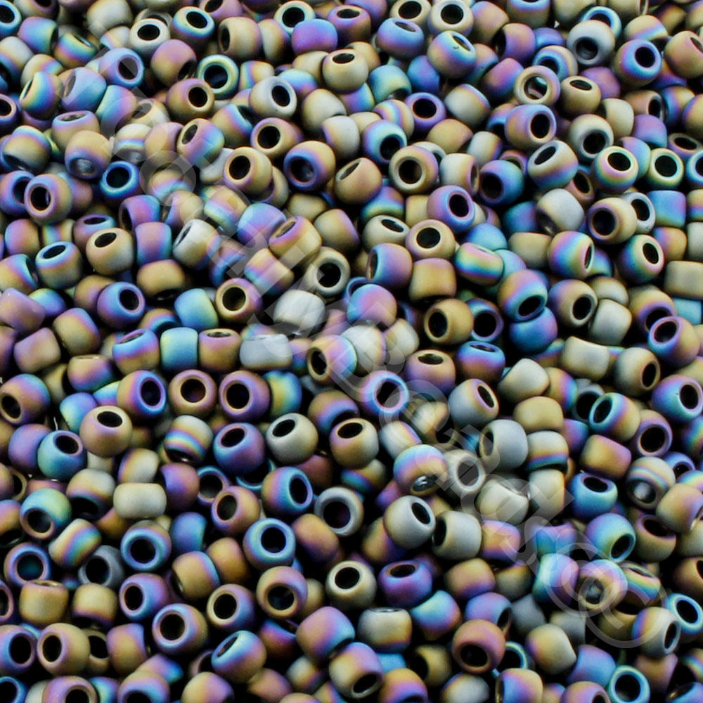 Toho Size 8 Seed Beads 10g -  Opq Frost Rainbow Iris