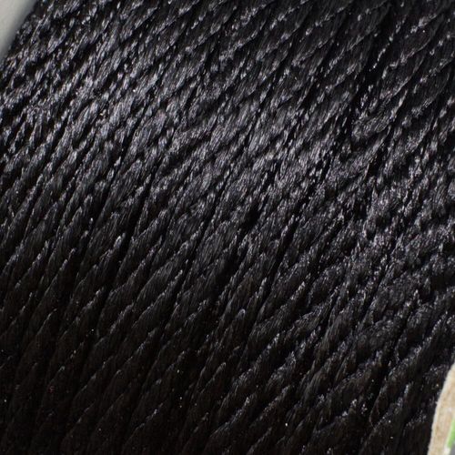 Braided Rattail Cord 2mm 5 metres   Black for jewellery making