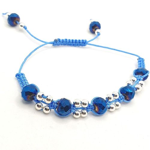 Kelly Macrame Bracelets Makes 6 blue iris bracelet making kit — DIY set with beads and instructions for creating handmade jewelry
