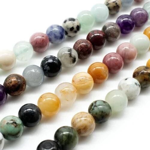 Lotus Gemstone Bead Pack 12 Pair jewelry making kit — DIY set with beads and instructions for creating handmade jewelry