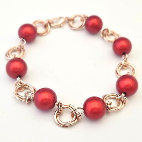 Mobious Miracle Jewellery rose & red jewelry making kit — DIY set with beads and instructions for creating handmade jewelry