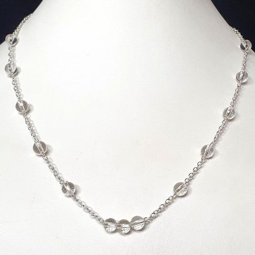 Orbit Gemstone Chain Necklace crystal quartz necklace making kit — DIY set with beads and instructions for creating handmade jewelry