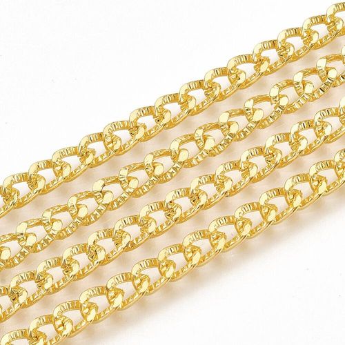 Chain Gold Plated   Oval Curb 4x6mm 1 Metre for jewellery making