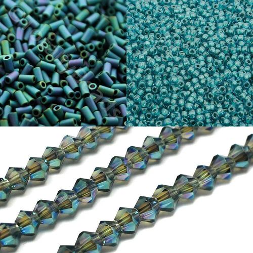 BC 24 WK22   Inter Crystal Bracelet Electric Green 4mm for jewellery making