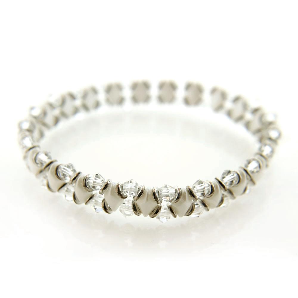 GemDuo Sparkle Bracelets - Crystal White