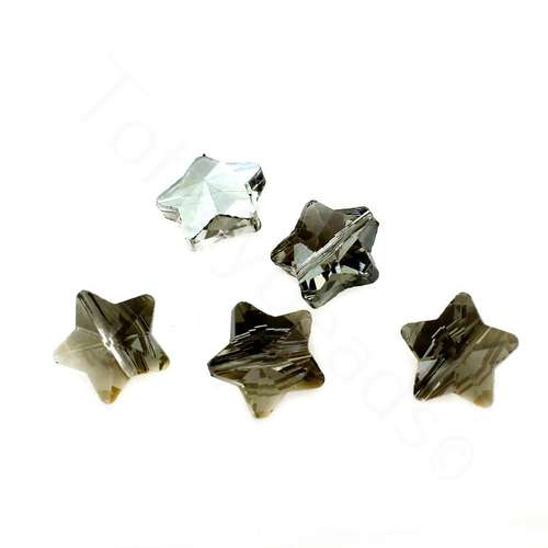 13mm crystal beads silver dust 13x13mm, pack of 8 — plated finish, ideal for jewelry making and beadwork