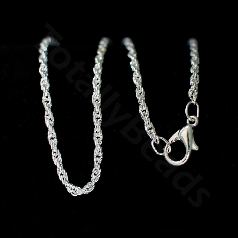 Necklace Chains Rope - Silver Plated 50cm