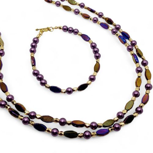 Sheila Crystal Oval Jewellery iris rainbow jewelry making kit — DIY set with beads and instructions for creating handmade jewelry