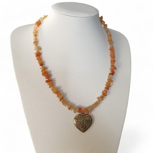 Colleen Gemstone Necklace/Bracelet red aventurine bracelet making kit — DIY set with beads and instructions for creating handmade jewelry