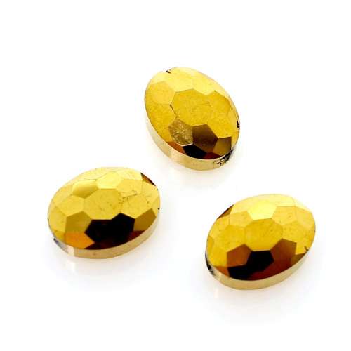 12mm crystal beads gold, pack of 10 — faceted for jewelry making and beadwork