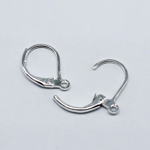 Leverback Earring 13mm Oval 5 Pairs   Silver Plate for jewellery making