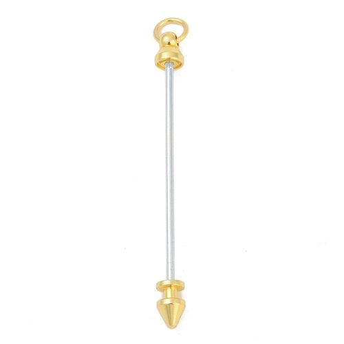 Beadable Keychain Bar 80mm   Gold 1pc for jewellery making