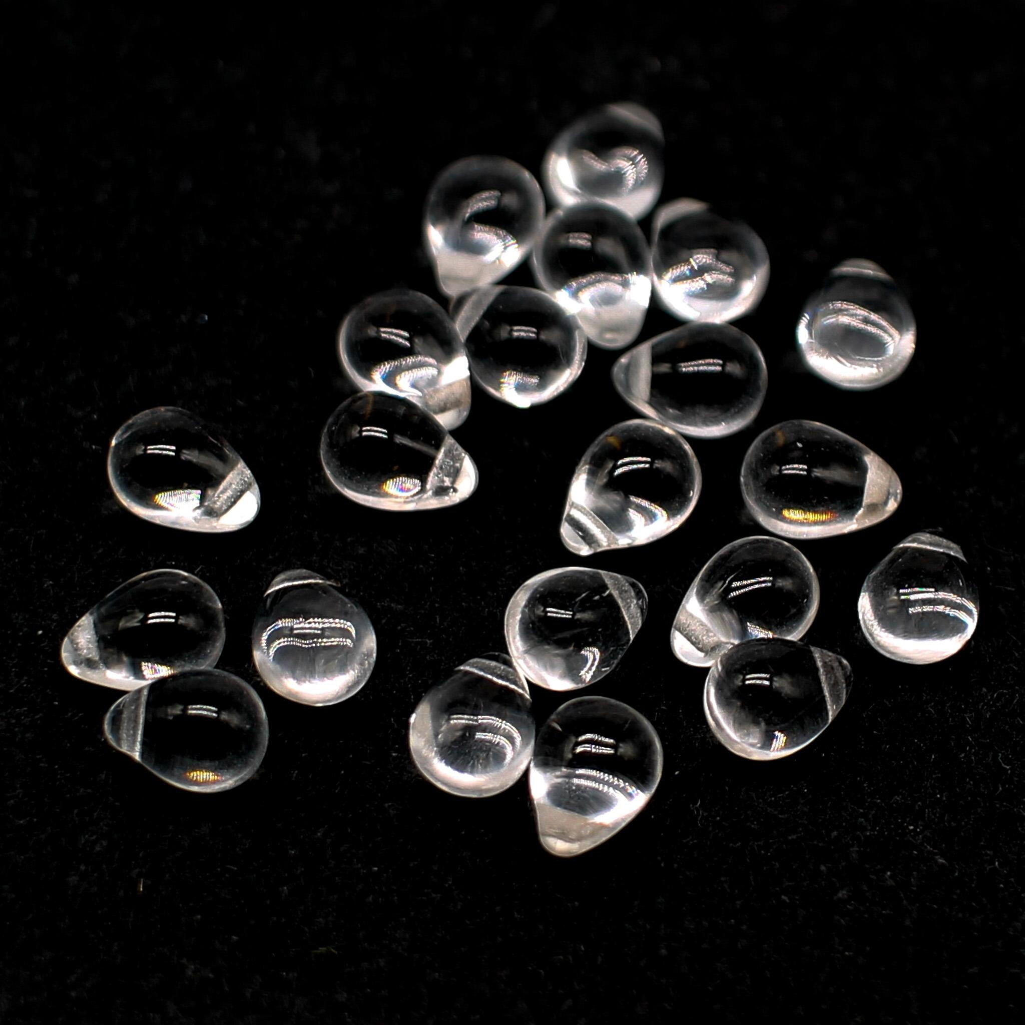 5x7mm Czech glass tear drop beads — pack of 10, high-quality two-hole beads ideal for jewelry making, bead weaving, and crafts