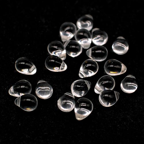 5x7mm Czech glass tear drop beads — pack of 10, high-quality two-hole beads ideal for jewelry making, bead weaving, and crafts