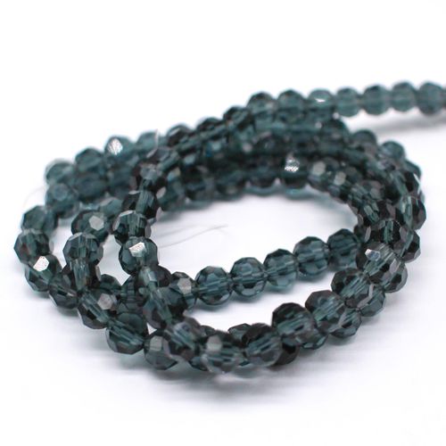 6mm crystal beads dark sapphire, pack of 72 — faceted for jewelry making and beadwork