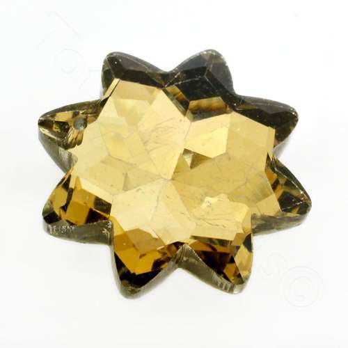 Crystal Pendant - Star 30mm - 8 Point Coffee B