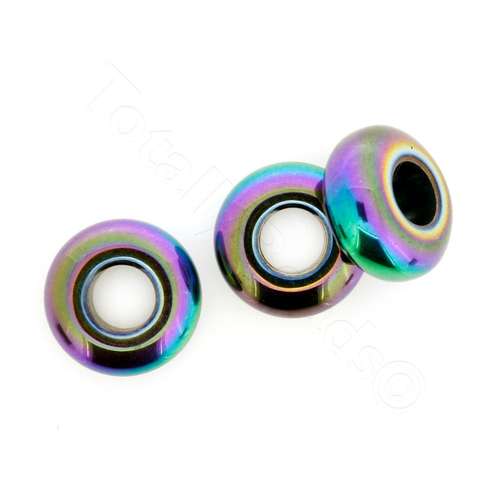 14x6mm hematite beads — for jewelry making, crafting, and beadwork projects