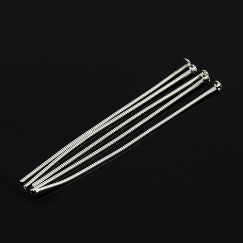 Head Pins 05x50mm 75pcs   Silver Plated for jewellery making