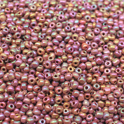 Seed Beads Opaque Rainbow  Brown   Size 6 100g 4mm for jewellery making