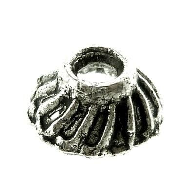 Antique Silver Bead Cap   8mm 30pcs for jewellery making
