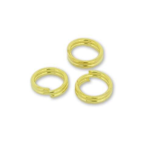Split Rings 6mm 120pcs   Gold Plated for jewellery making