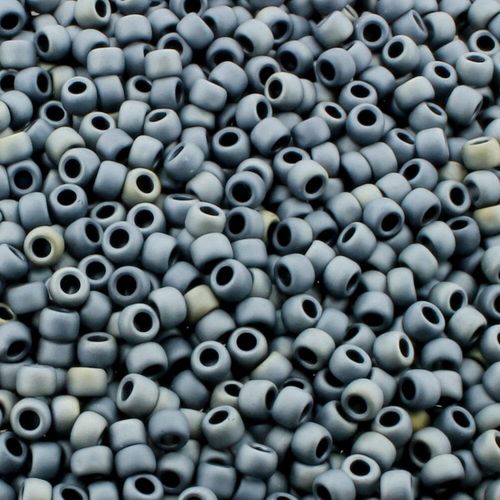 Toho Size 8 Seed Beads 10g    Mat Gun Metal 2mm for jewellery making