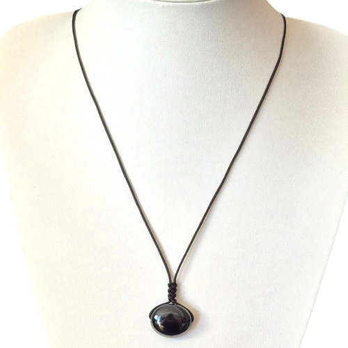 Snake Knot Necklace   Black & Charcoal for jewellery making