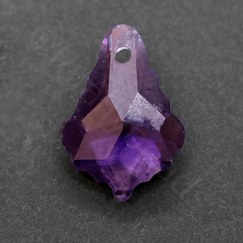 Crystal Baroque Pendant 16mm - Purple