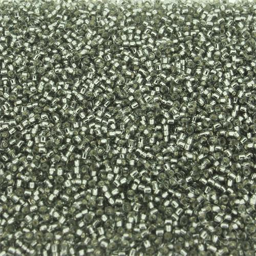Toho Size 15 Seed Beads 10g - Silver Lined Grey