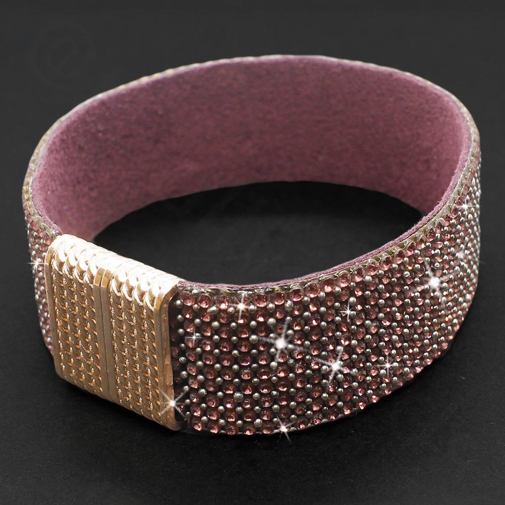 Sparkle Ribbon 22mm Bracelet Kit -  Amethyst Crystal